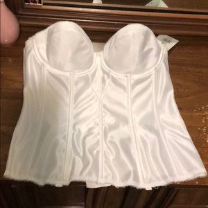 David’s Bridal White Satin Corsette